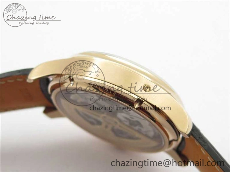 Portugieser Perpetual Calendar IW503302 RG V9F 1:1 Best Edition Gray Dial on Black Leather Strap A52615