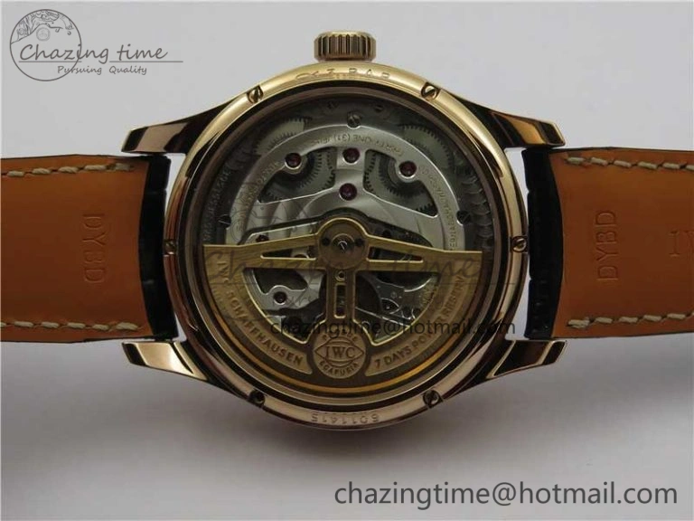 Portugieser Perpetual Calendar IW503302 RG V9F 1:1 Best Edition Gray Dial on Black Leather Strap A52615