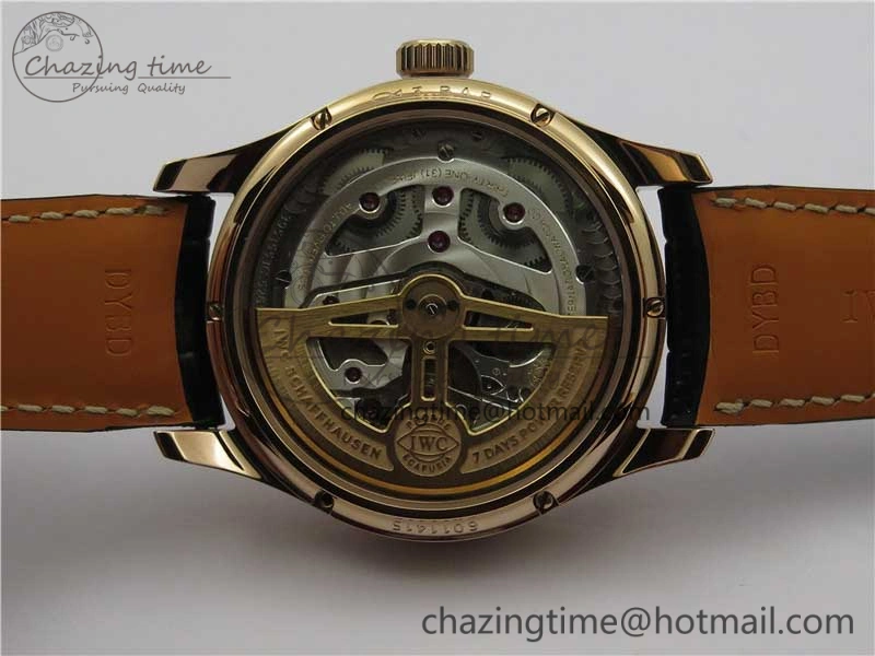 Portugieser Perpetual Calendar IW503302 RG V9F 1:1 Best Edition Gray Dial on Black Leather Strap A52615
