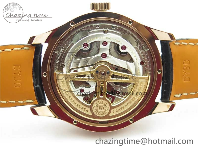 Portugieser Perpetual Calendar IW503302 RG V9F 1:1 Best Edition Gray Dial on Black Leather Strap A52615
