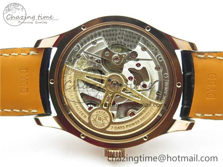 Portugieser Perpetual Calendar IW503302 RG V9F 1:1 Best Edition Gray Dial on Black Leather Strap A52615