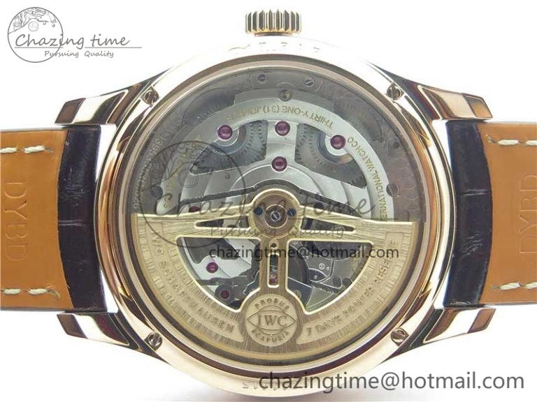 Portugieser Perpetual Calendar IW503302 RG V9F 1:1 Best Edition White Dial on Brown Leather Strap A52615