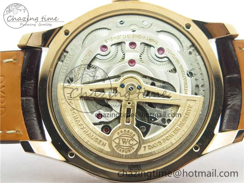 Portugieser Perpetual Calendar IW503302 RG V9F 1:1 Best Edition White Dial on Brown Leather Strap A52615