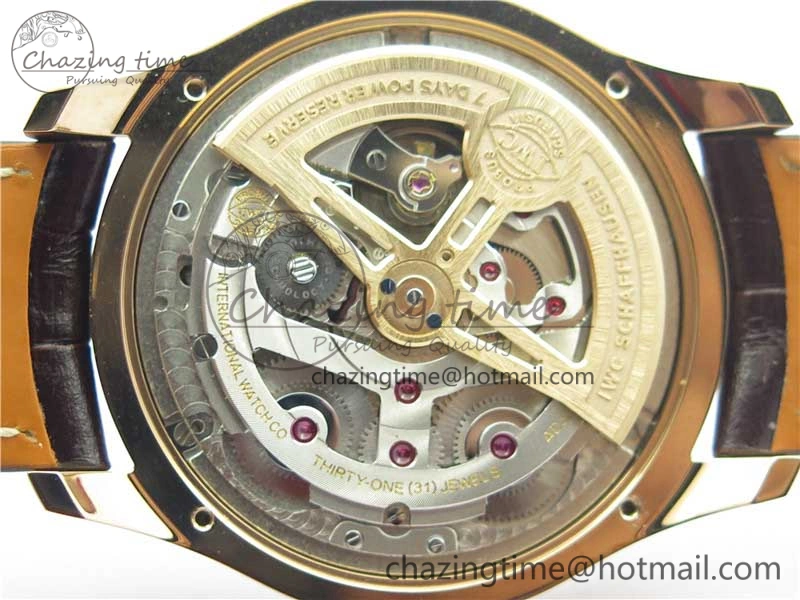 Portugieser Perpetual Calendar IW503302 RG V9F 1:1 Best Edition White Dial on Brown Leather Strap A52615
