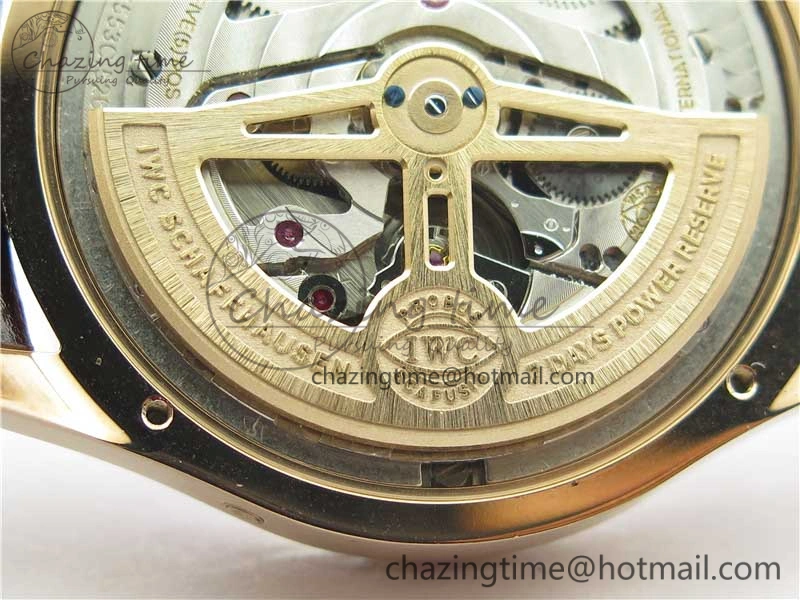 Portugieser Perpetual Calendar IW503302 RG V9F 1:1 Best Edition White Dial on Brown Leather Strap A52615