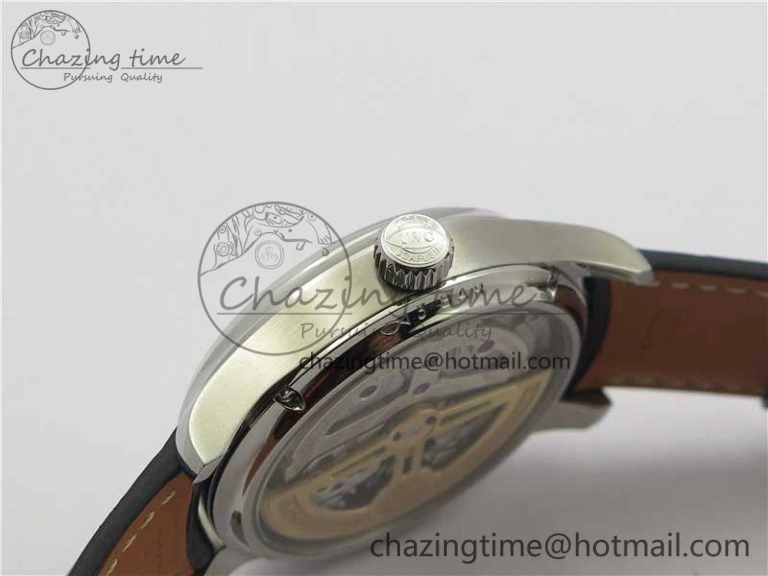 Portugieser Perpetual Calendar IW503406 V9F 1:1 Best Edition Silver Dial on Black Leather Strap A52615