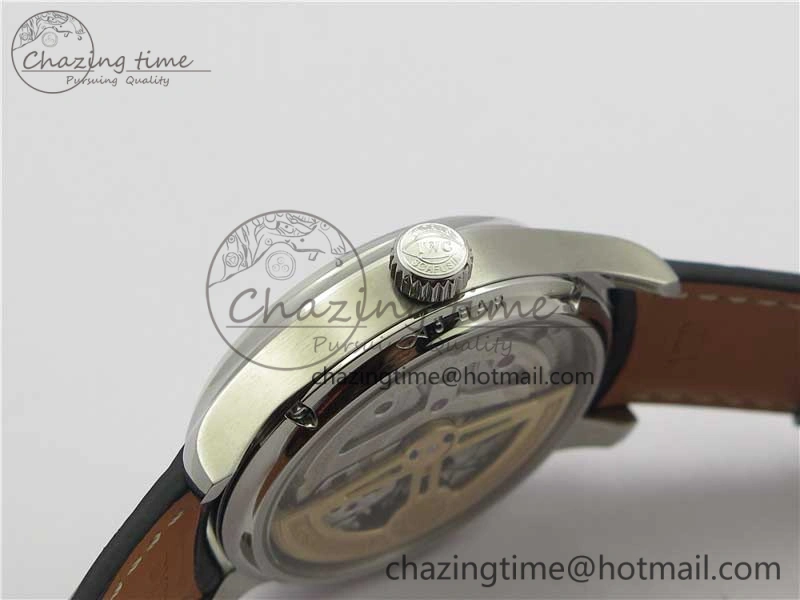 Portugieser Perpetual Calendar IW503406 V9F 1:1 Best Edition Silver Dial on Black Leather Strap A52615