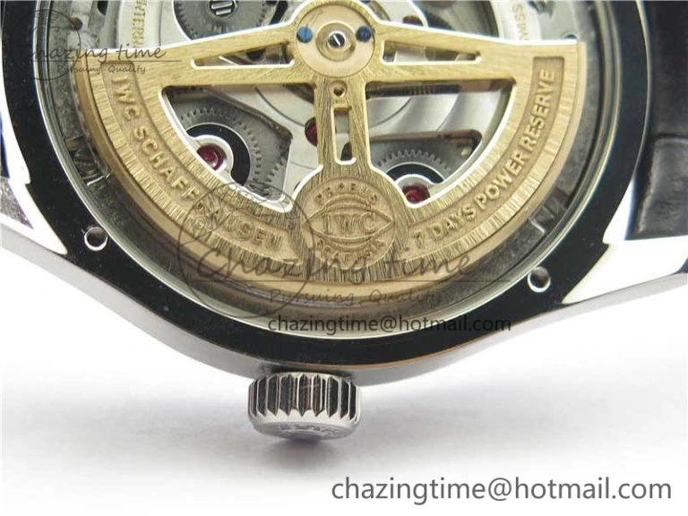 Portugieser Perpetual Calendar IW503406 V9F 1:1 Best Edition Silver Dial on Black Leather Strap A52615