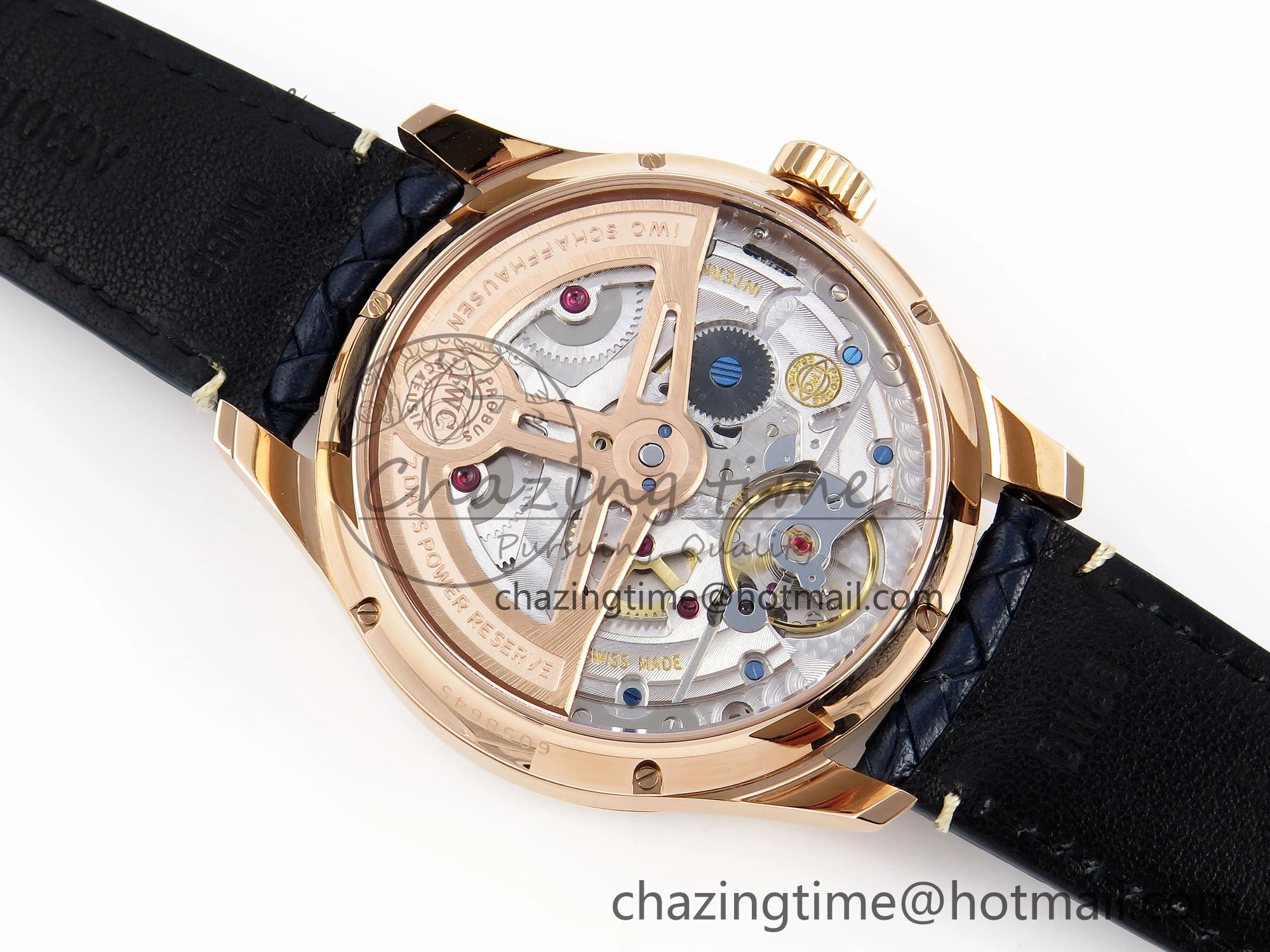 Portugieser Perpetual Calendar RG 5033 APSF 1:1 Best Edition Blue Dial on Black Leather Strap A52610 Clone