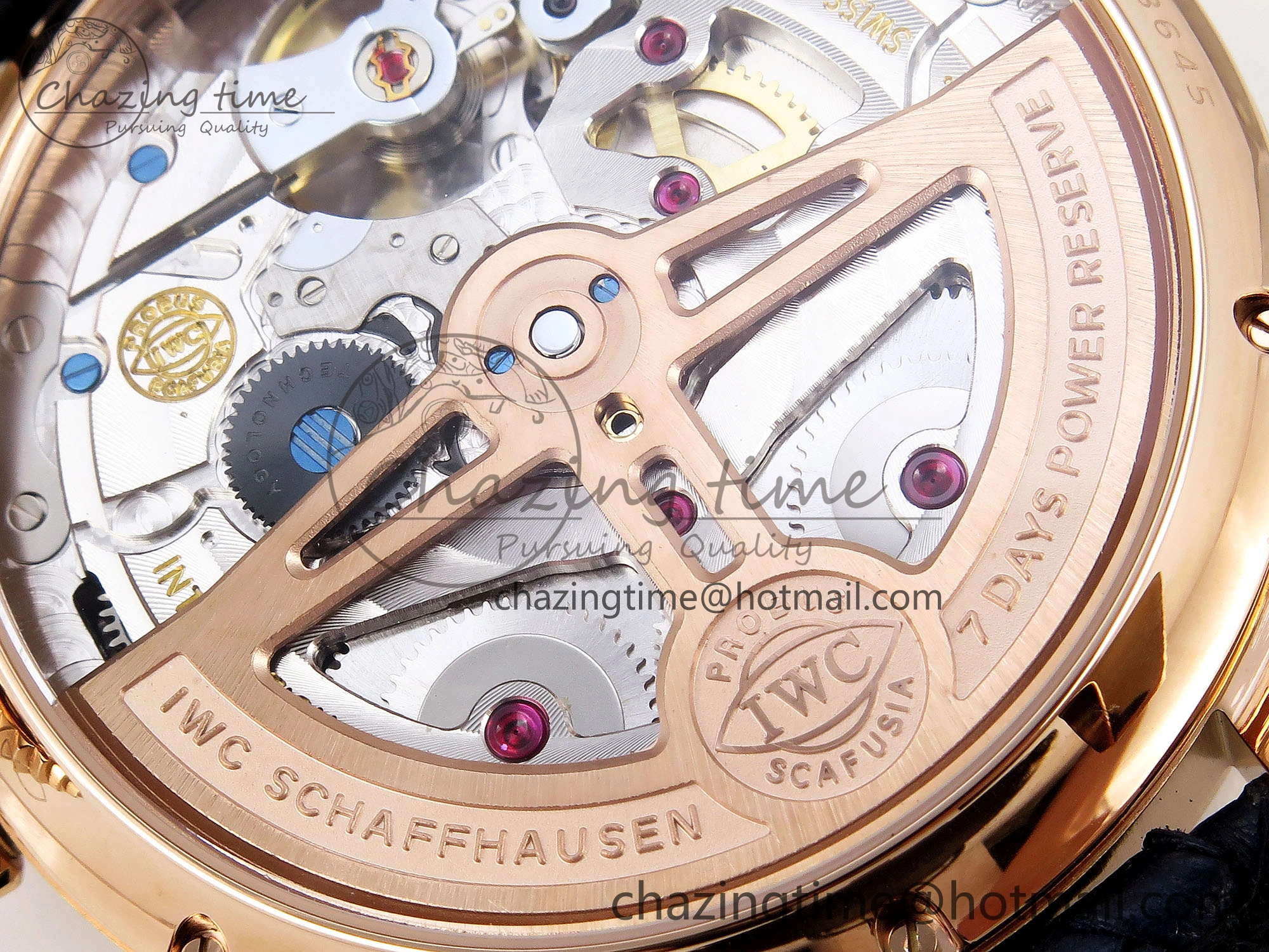Portugieser Perpetual Calendar RG 5033 APSF 1:1 Best Edition Blue Dial on Black Leather Strap A52610 Clone