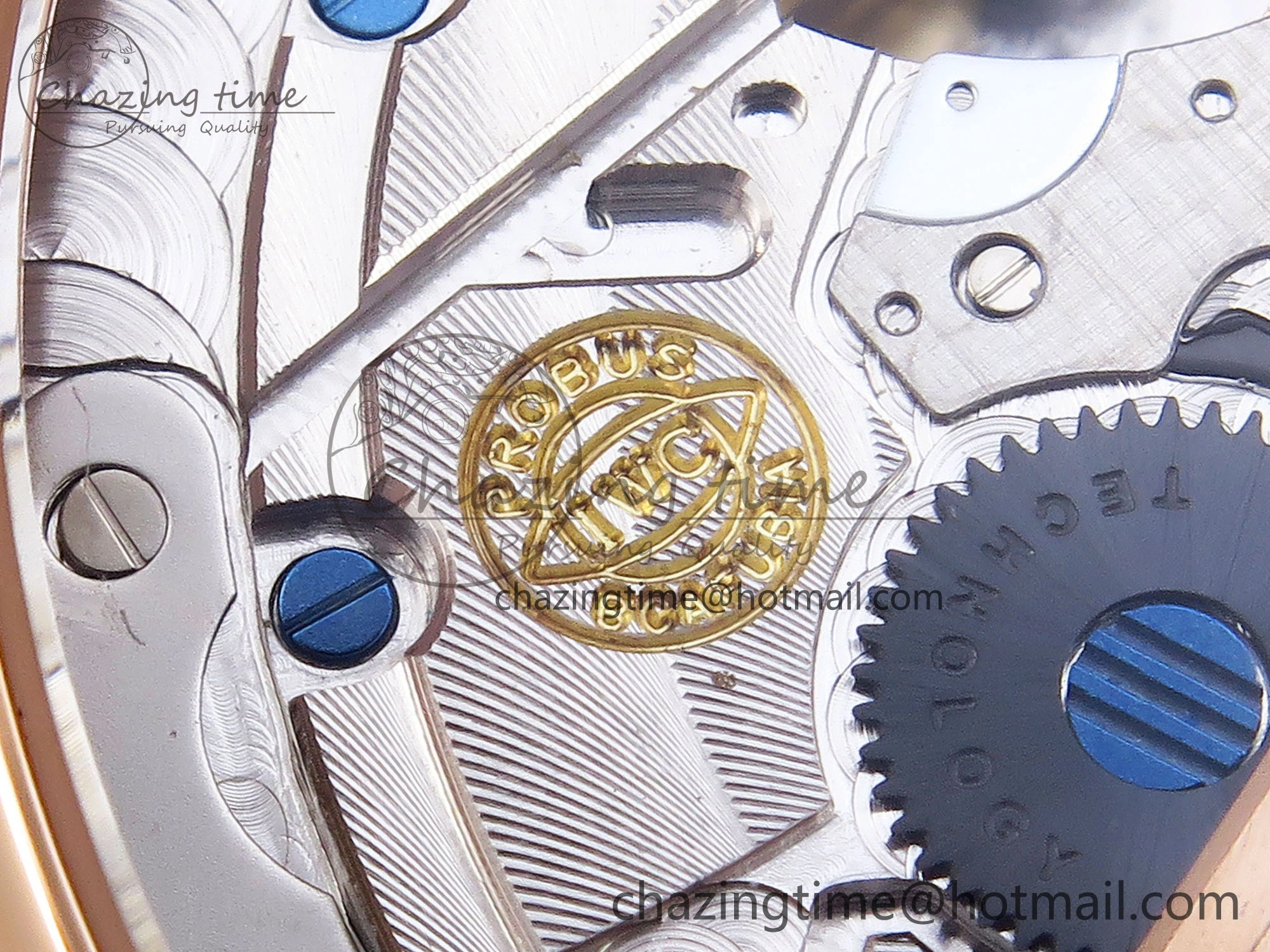 Portugieser Perpetual Calendar RG 5033 APSF 1:1 Best Edition Blue Dial on Black Leather Strap A52610 Clone