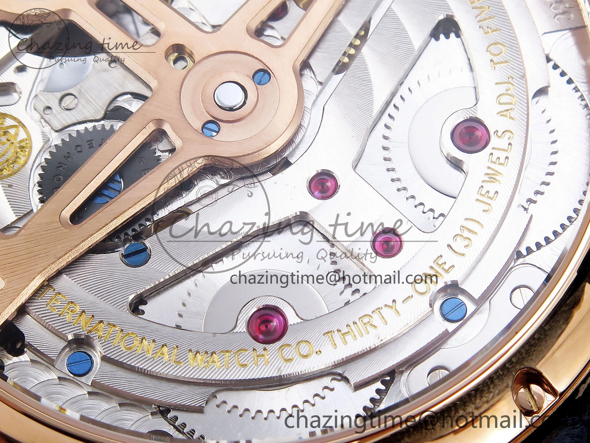 Portugieser Perpetual Calendar RG 5033 APSF 1:1 Best Edition Blue Dial on Black Leather Strap A52610 Clone