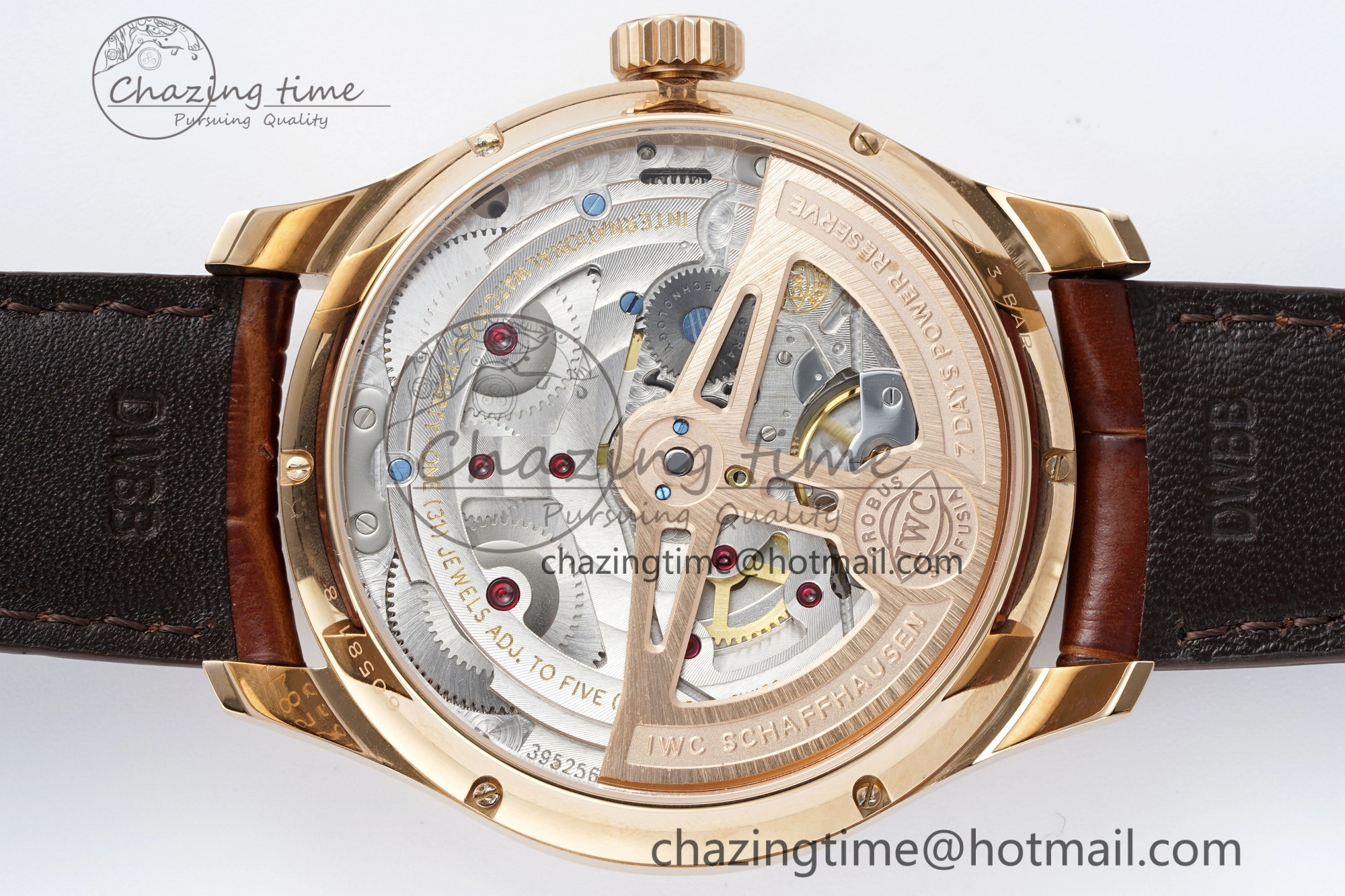 Portugieser Perpetual Calendar RG 5033 APSF 1:1 Best Edition White Dial on Brown Leather Strap A52610 Clone