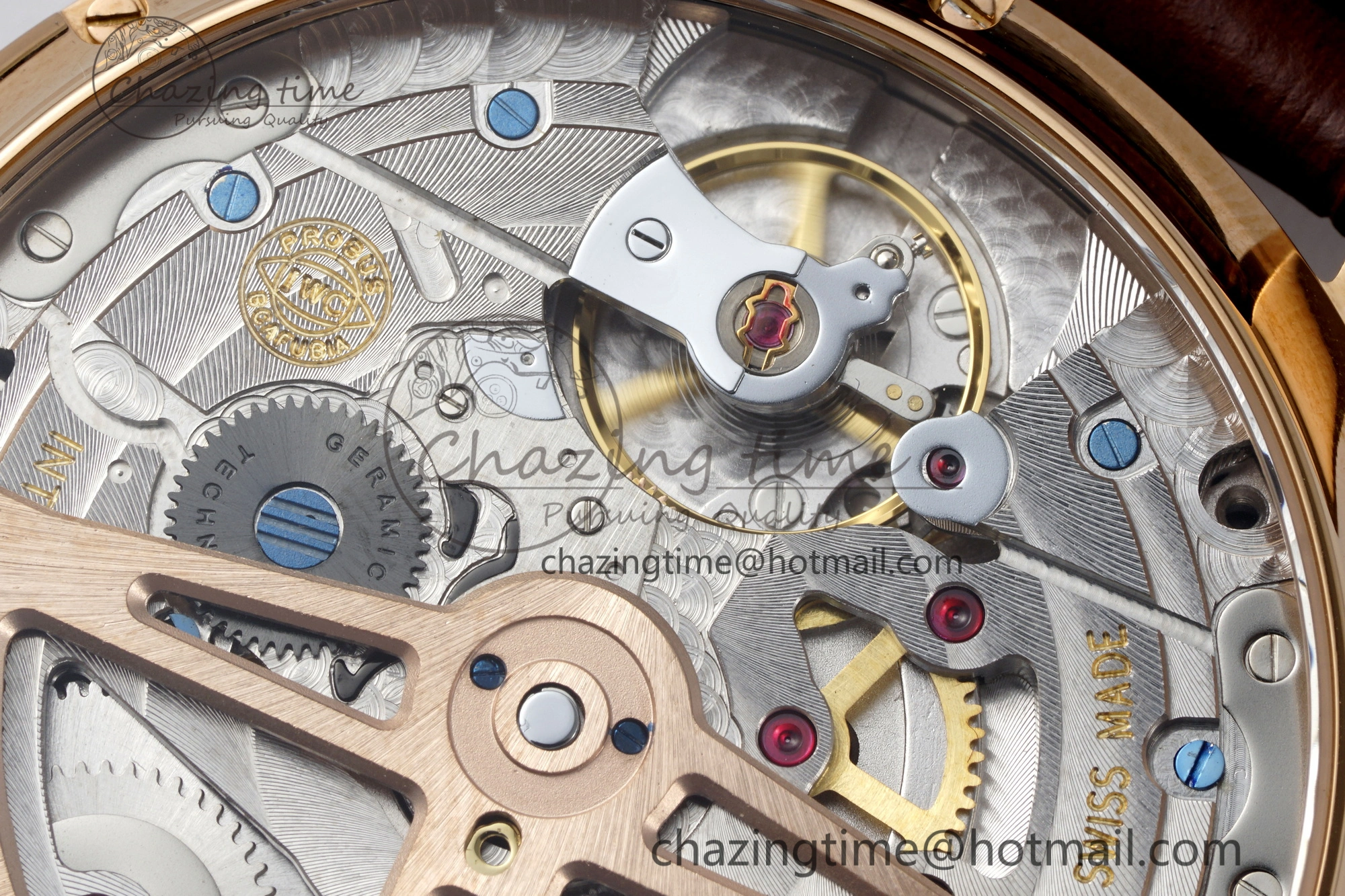 Portugieser Perpetual Calendar RG 5033 APSF 1:1 Best Edition White Dial on Brown Leather Strap A52610 Clone