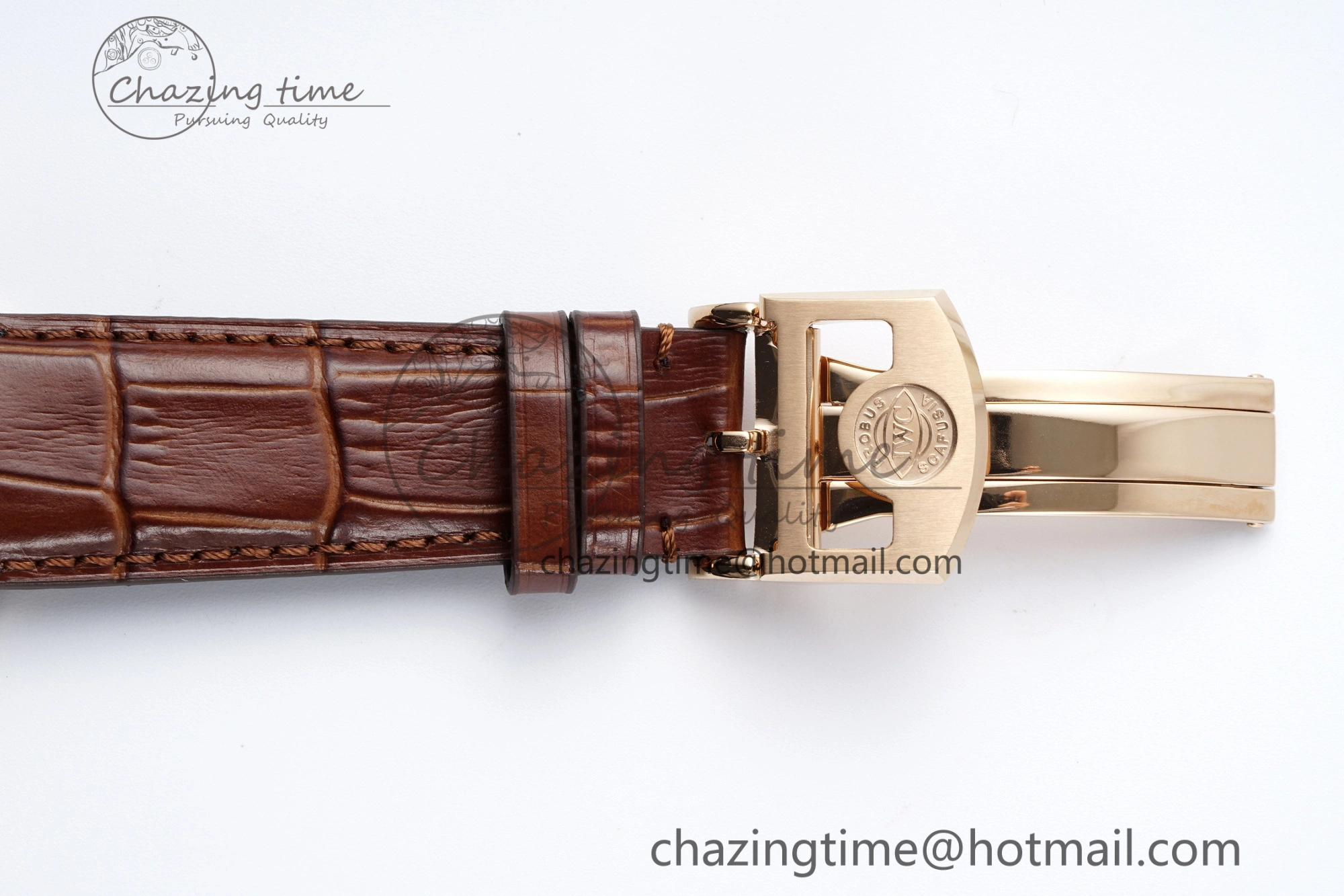 Portugieser Perpetual Calendar RG 5033 APSF 1:1 Best Edition White Dial on Brown Leather Strap A52610 Clone