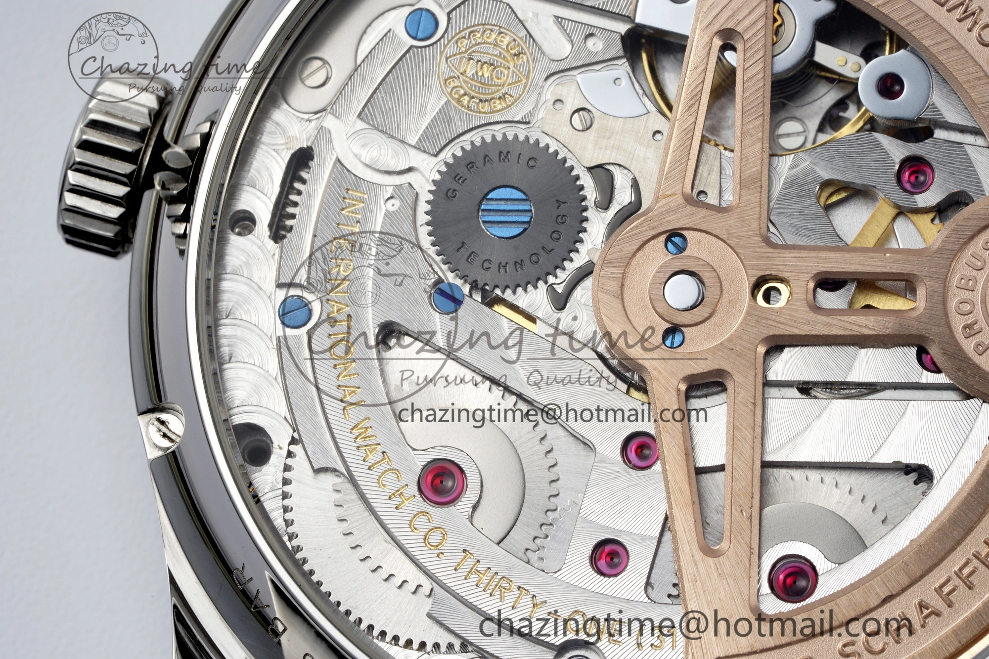 Portugieser Perpetual Calendar SS 5033 APSF 1:1 Best Edition Blue Dial on Black Leather Strap A52610 Clone