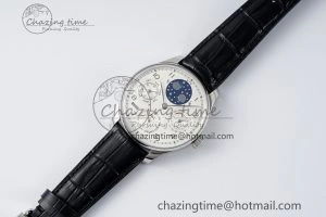 Portugieser Perpetual Calendar SS 5033 APSF 1:1 Best Edition White Dial on Black Leather Strap A52610 Clone