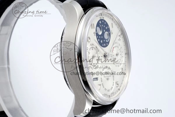 Portugieser Perpetual Calendar SS 5033 APSF 1:1 Best Edition White Dial on Black Leather Strap A52610 Clone
