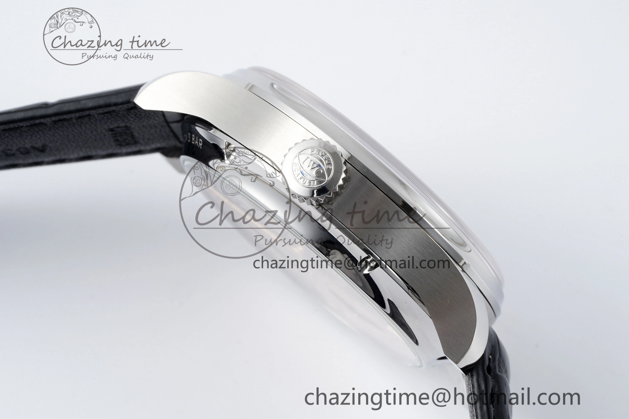 Portugieser Perpetual Calendar SS 5033 APSF 1:1 Best Edition White Dial on Black Leather Strap A52610 Clone