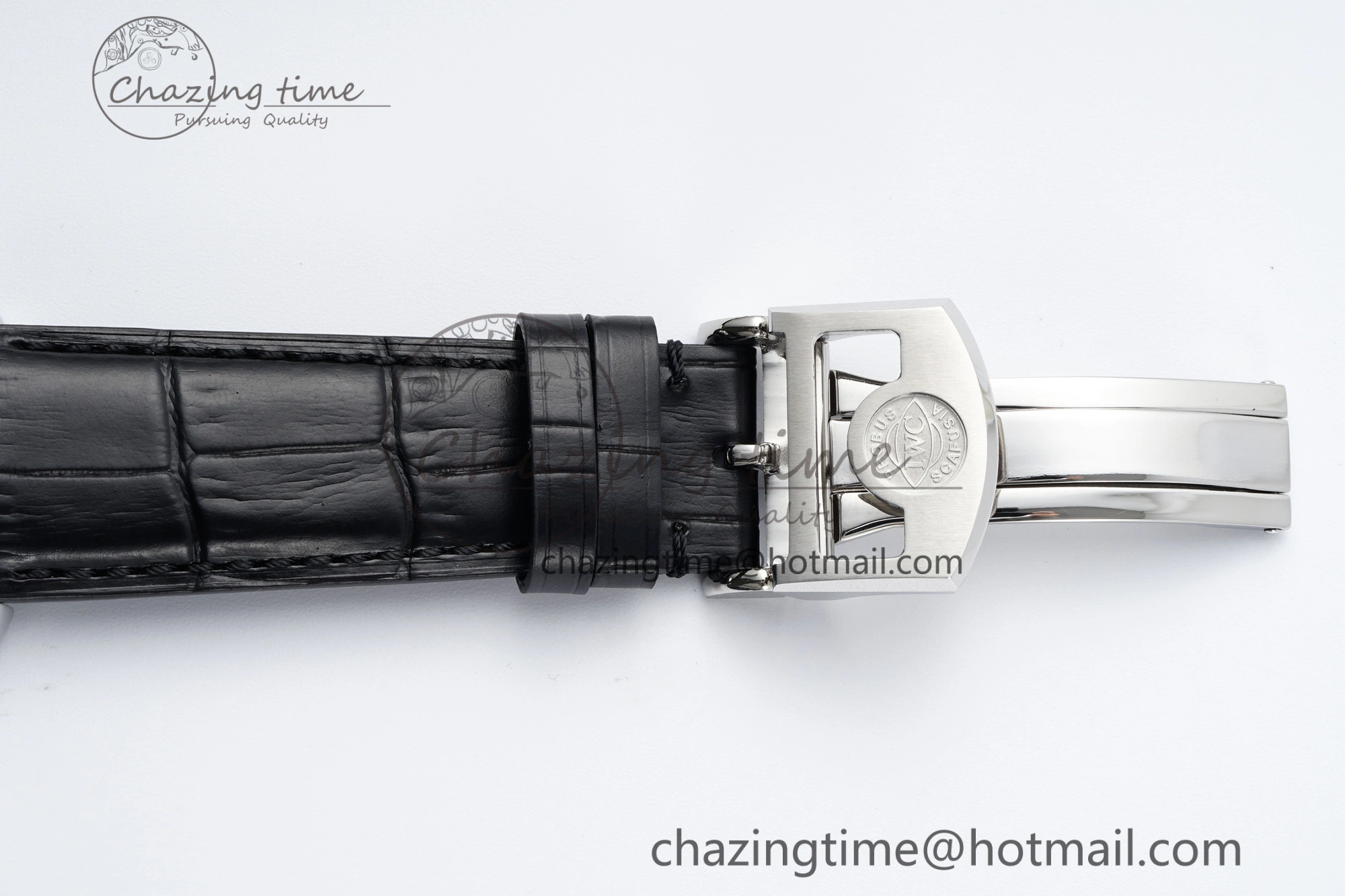 Portugieser Perpetual Calendar SS 5033 APSF 1:1 Best Edition White Dial on Black Leather Strap A52610 Clone