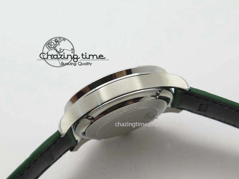 Portuguese 40mm Chrono SS Green Dial On Green Leather Strap A7750