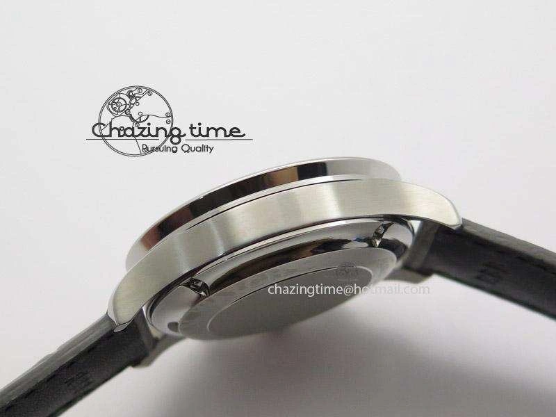 Portuguese 40mm Chrono SS Grey Dial On Grey Leather Strap A7750