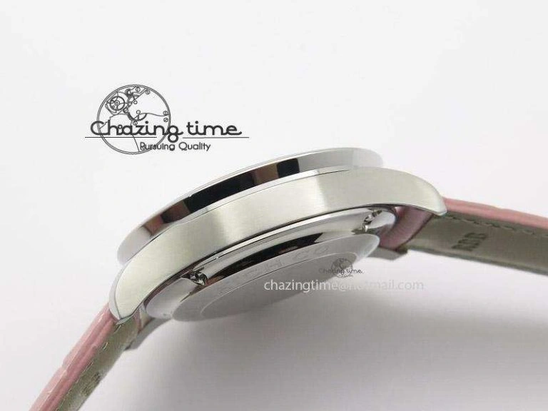 Portuguese 40mm Chrono SS Pink MOP Dial on Pink Leather Strap A7750
