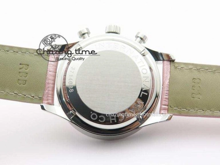 Portuguese 40mm Chrono SS Pink MOP Dial on Pink Leather Strap A7750