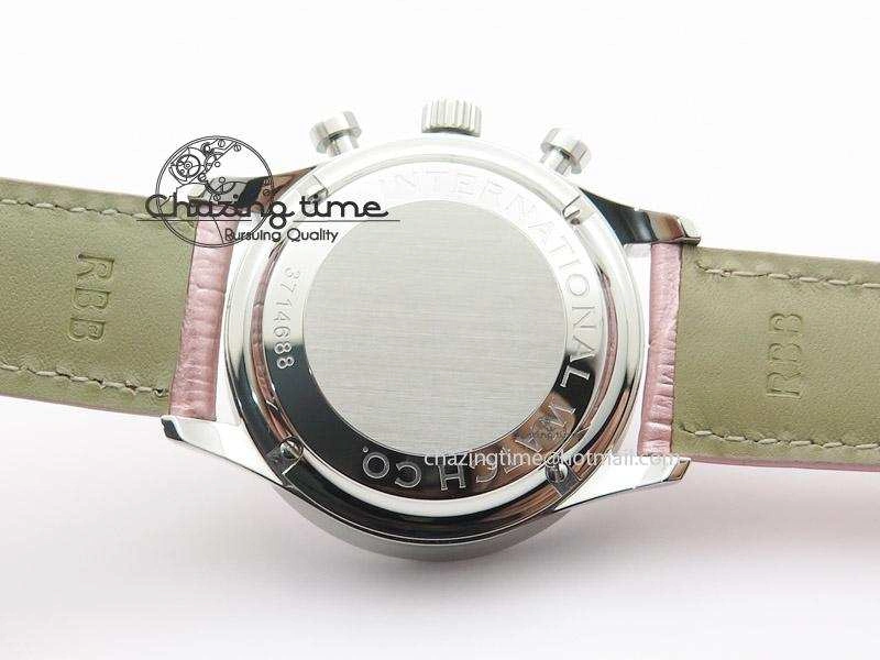 Portuguese 40mm Chrono SS Pink MOP Dial on Pink Leather Strap A7750