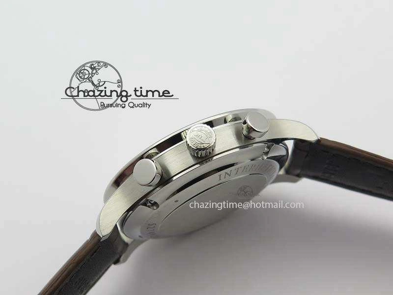 Portuguese Chrono IW371431 ZF 1:1 Best Edition Gray Dial On Brown Leather Strap A79350 (Slim Movement)