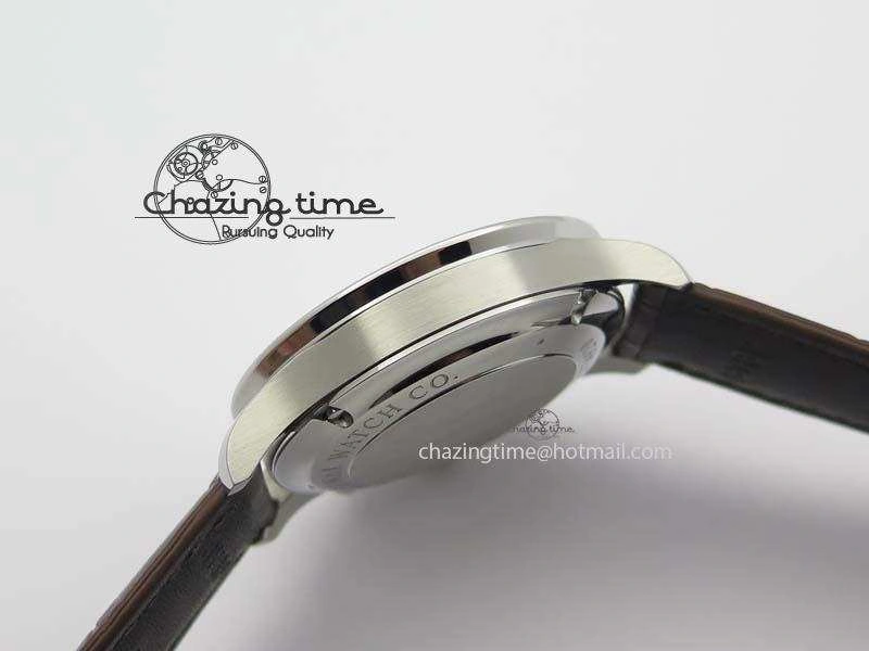 Portuguese Chrono IW371431 ZF 1:1 Best Edition Gray Dial On Brown Leather Strap A79350 (Slim Movement)