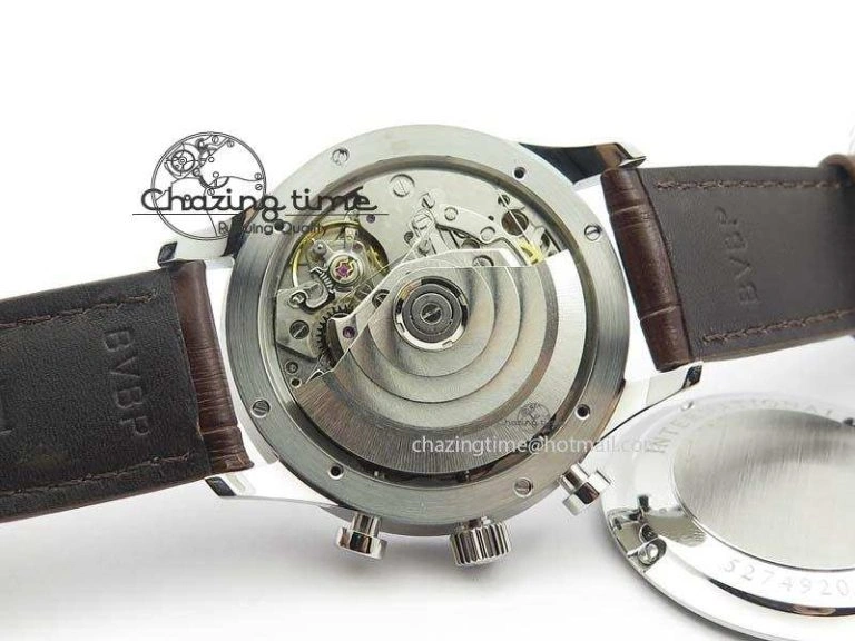 Portuguese Chrono IW371431 ZF 1:1 Best Edition Gray Dial On Brown Leather Strap A79350 (Slim Movement)