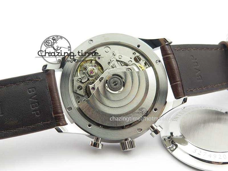 Portuguese Chrono IW371431 ZF 1:1 Best Edition Gray Dial On Brown Leather Strap A79350 (Slim Movement)