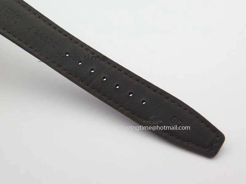 Portuguese Chrono IW371431 ZF 1:1 Best Edition Gray Dial On Brown Leather Strap A79350 (Slim Movement)