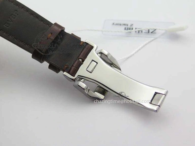 Portuguese Chrono IW371431 ZF 1:1 Best Edition Gray Dial On Brown Leather Strap A79350 (Slim Movement)