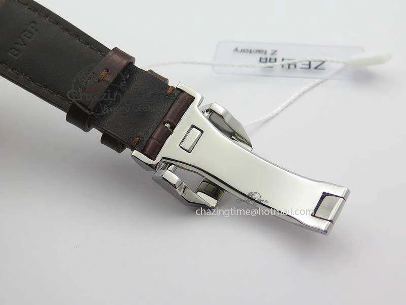 Portuguese Chrono IW371431 ZF 1:1 Best Edition Gray Dial On Brown Leather Strap A79350 (Slim Movement)