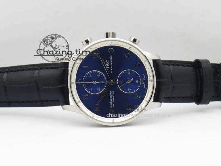 Portuguese Chrono IW371432 “Laureus” ZF 1:1 Best Edition On Black Leather Strap A79350 (Slim Movement)