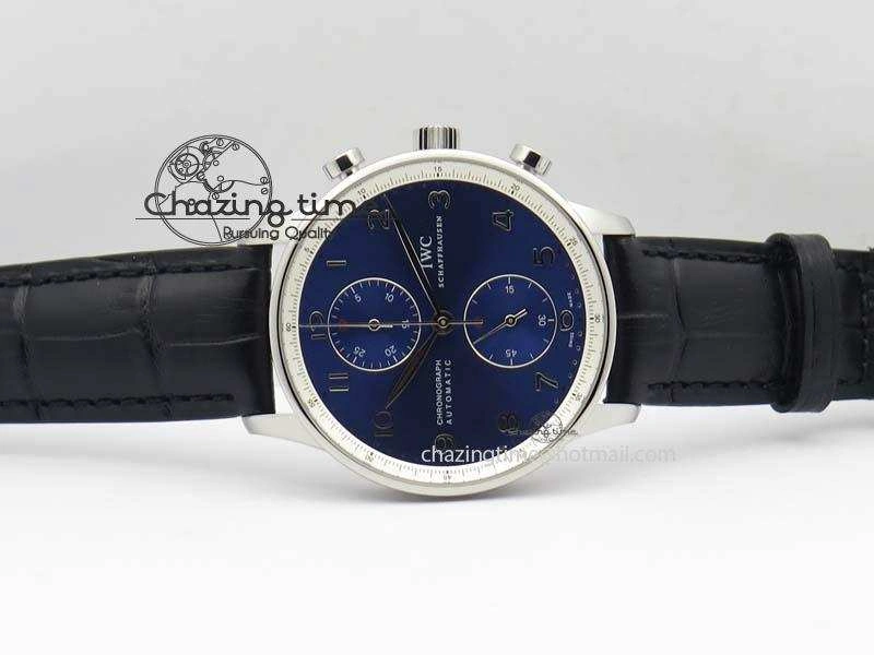 Portuguese Chrono IW371432 “Laureus” ZF 1:1 Best Edition On Black Leather Strap A79350 (Slim Movement)