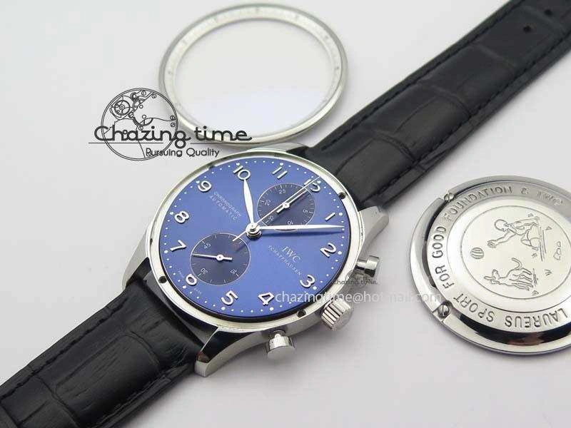 Portuguese Chrono IW371432 “Laureus” ZF 1:1 Best Edition On Black Leather Strap A79350 (Slim Movement)
