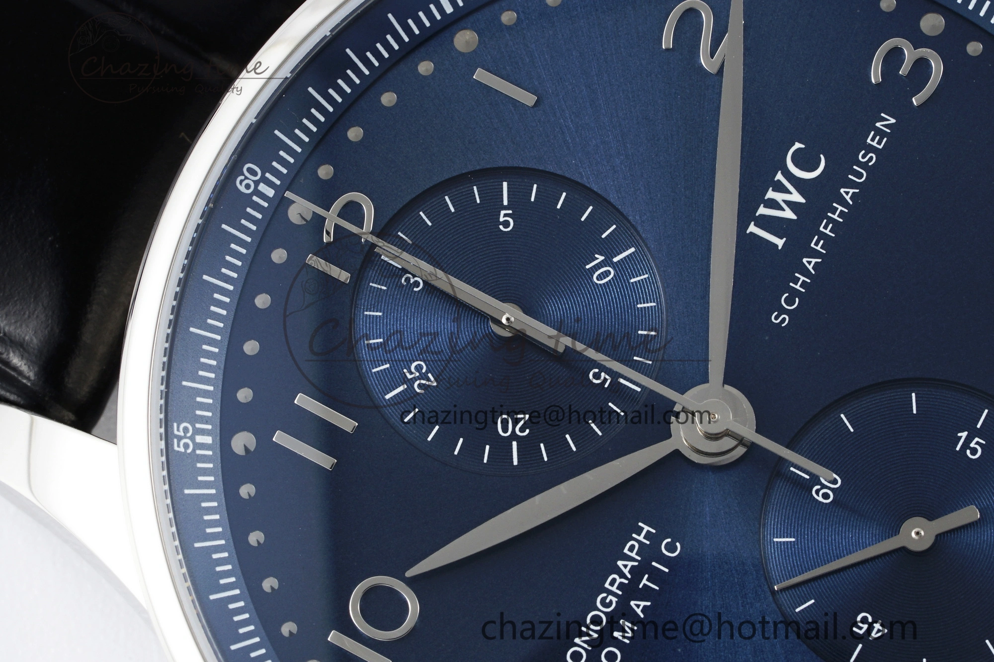 Portuguese Chrono IW3716 RSF 1:1 Best Edition Blue Dial on Black Leather Strap A7750