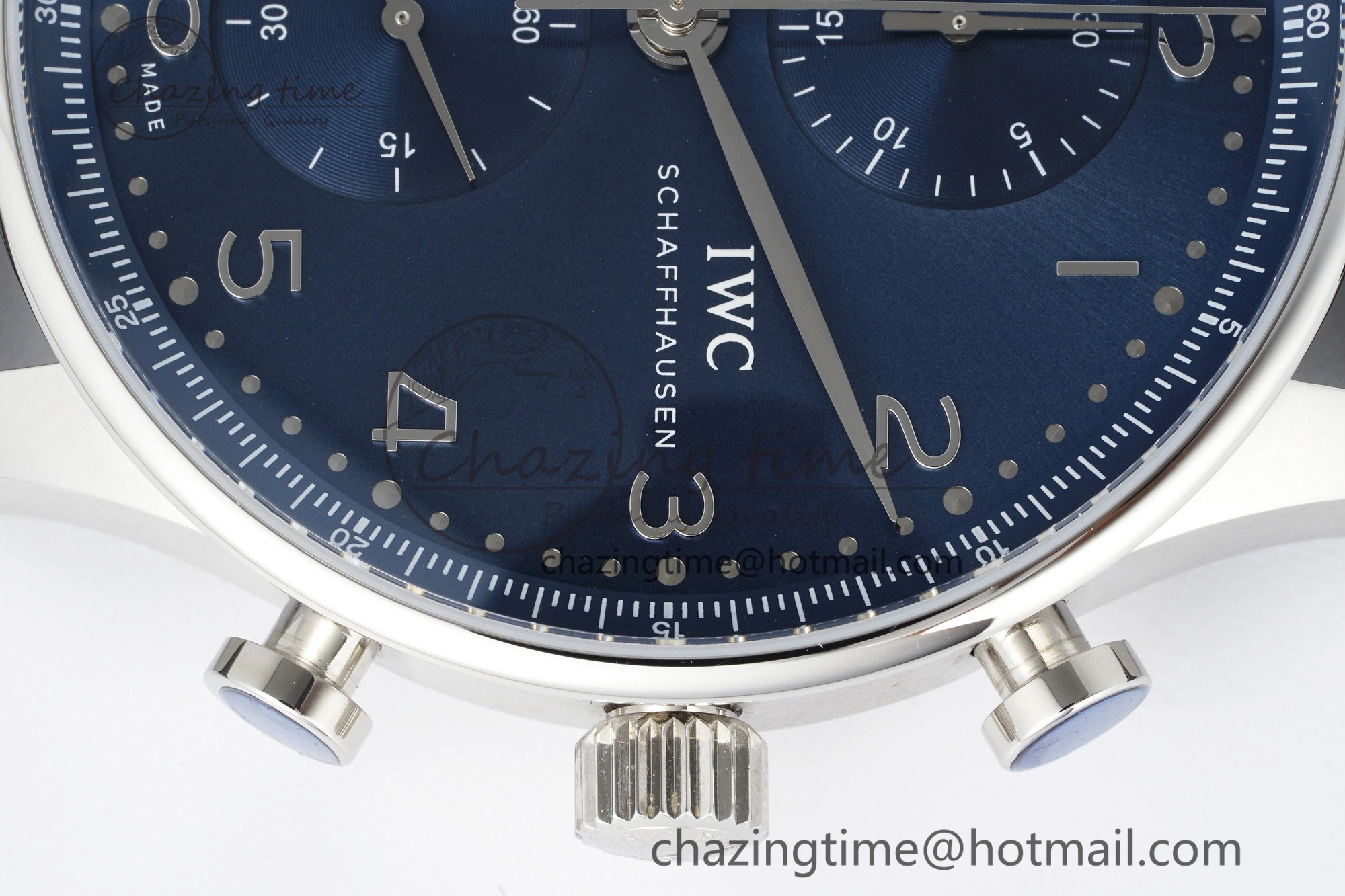 Portuguese Chrono IW3716 RSF 1:1 Best Edition Blue Dial on Black Leather Strap A7750