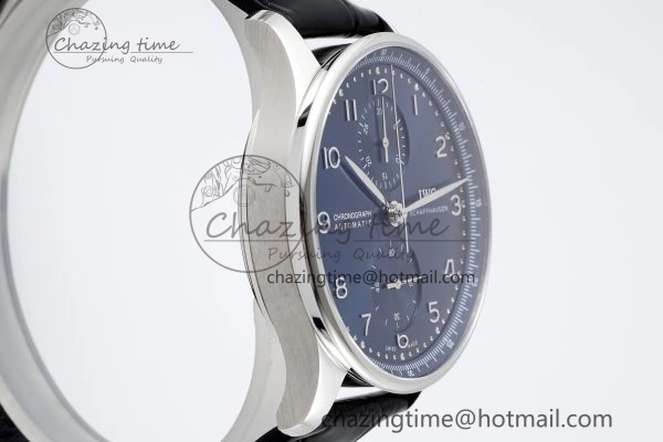 Portuguese Chrono IW3716 RSF 1:1 Best Edition Blue Dial on Black Leather Strap A7750