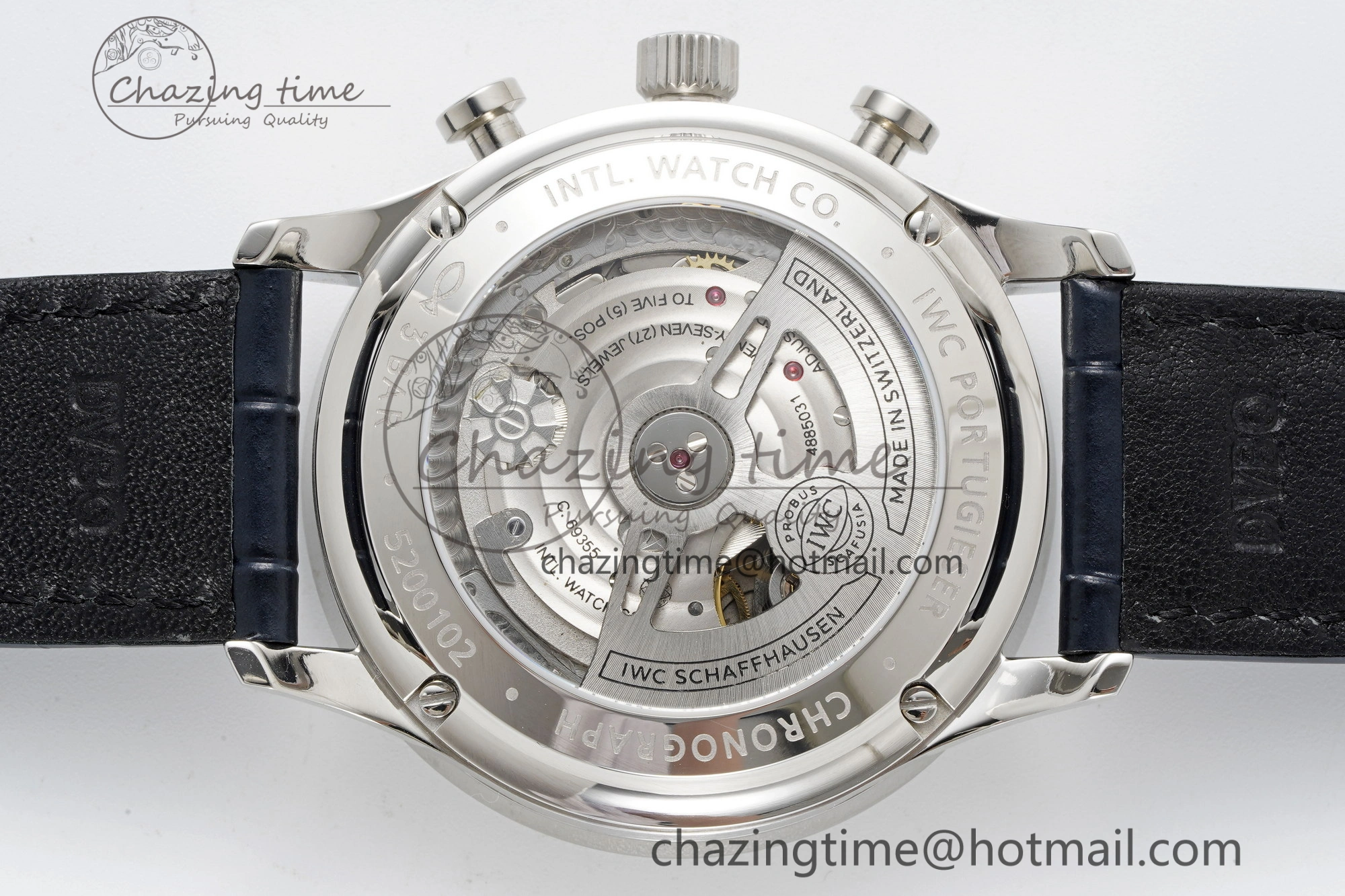 Portuguese Chrono IW3716 RSF 1:1 Best Edition Blue Dial on Black Leather Strap A7750