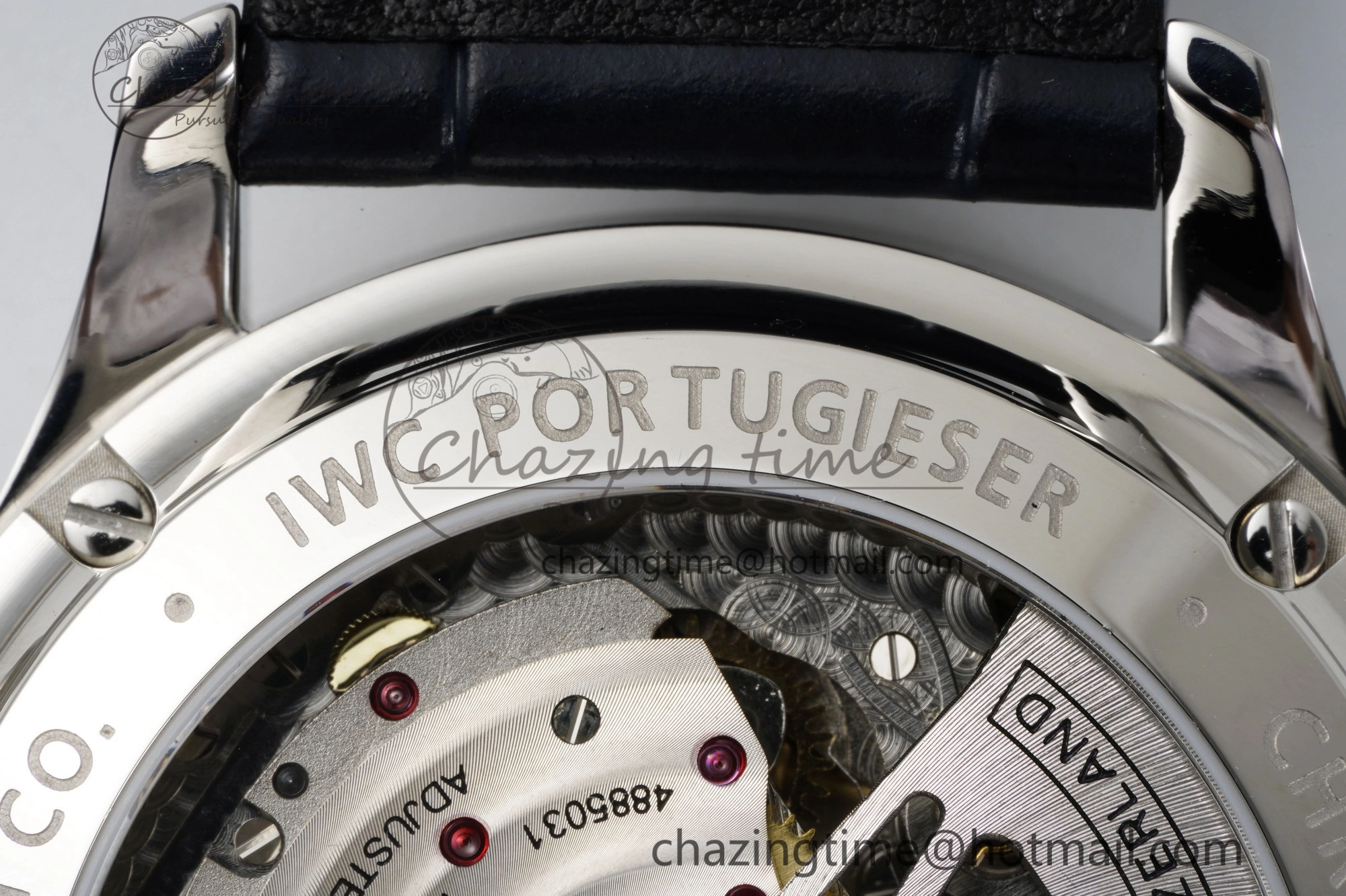 Portuguese Chrono IW3716 RSF 1:1 Best Edition Blue Dial on Black Leather Strap A7750