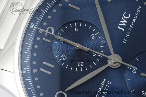 Portuguese Chrono IW3716 RSF 1:1 Best Edition Blue Dial on SS Bracelet A7750