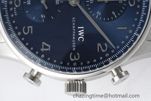 Portuguese Chrono IW3716 RSF 1:1 Best Edition Blue Dial on SS Bracelet A7750