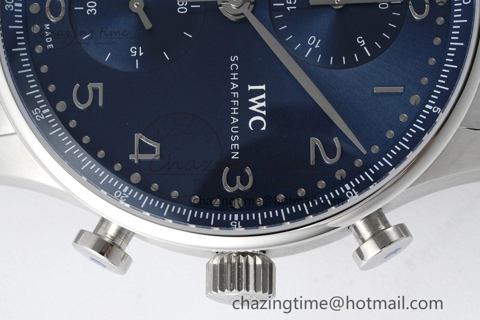 Portuguese Chrono IW3716 RSF 1:1 Best Edition Blue Dial on SS Bracelet A7750