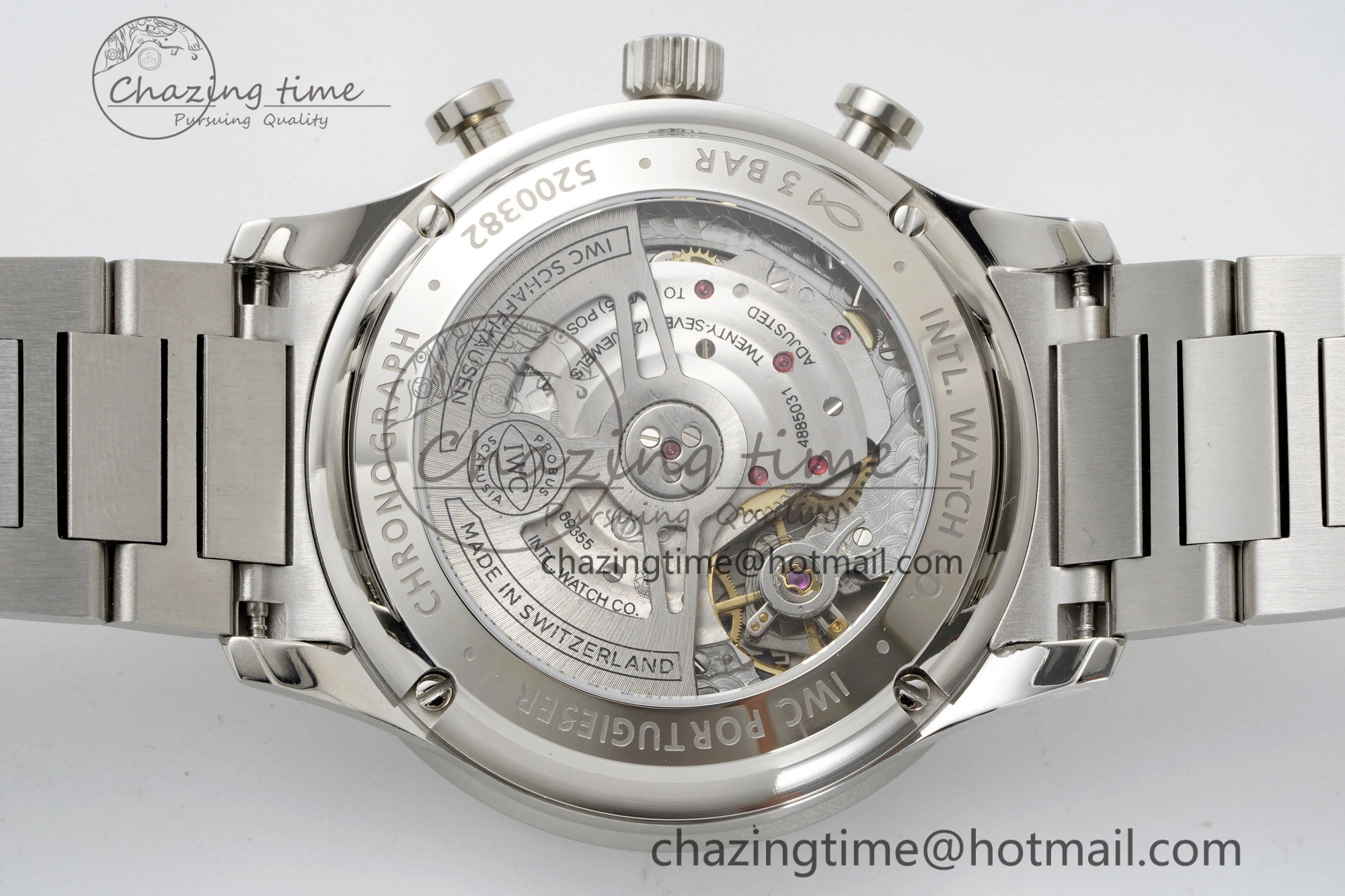 Portuguese Chrono IW3716 RSF 1:1 Best Edition Blue Dial on SS Bracelet A7750