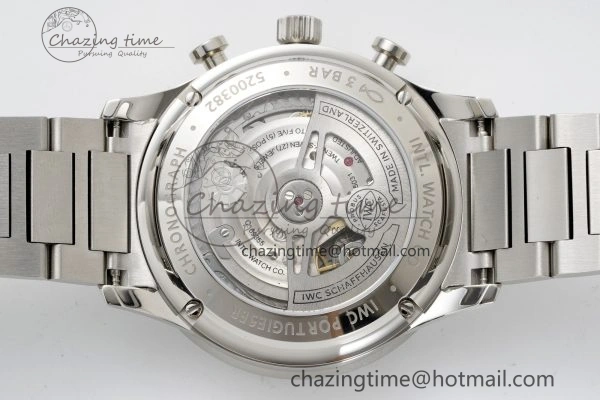 Portuguese Chrono IW3716 RSF 1:1 Best Edition Blue Dial on SS Bracelet A7750