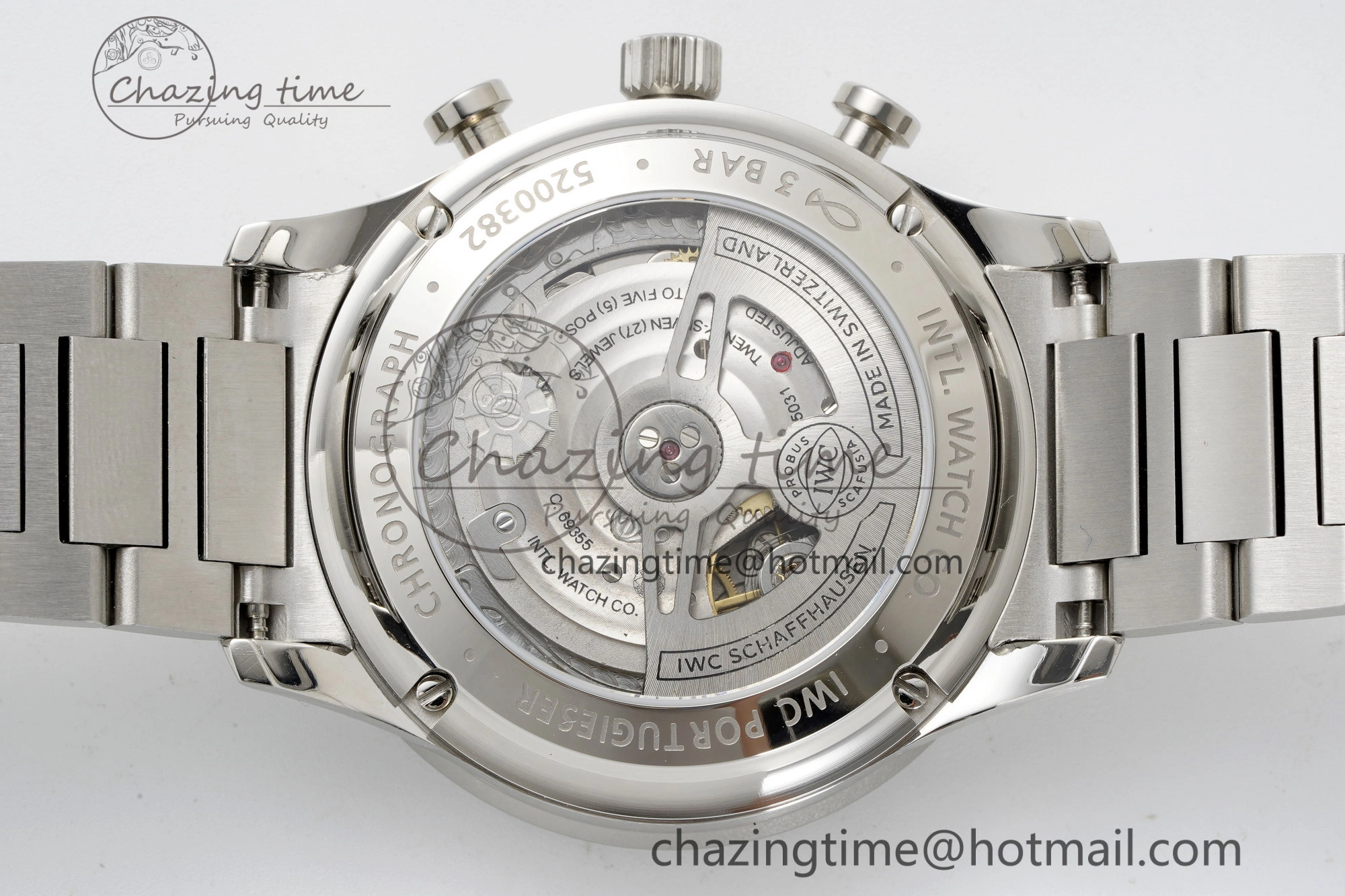 Portuguese Chrono IW3716 RSF 1:1 Best Edition Blue Dial on SS Bracelet A7750